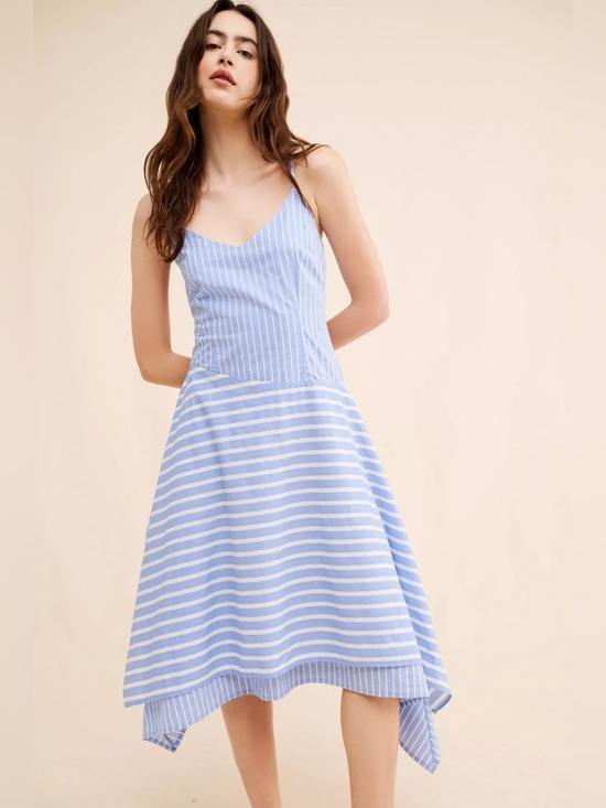Anthropologie Dresses & Skirts - Anthropologie Du Paradis Mixed Stripe Midi Dress